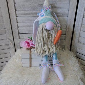 Sitting Rabbit Bunny Hippie Gnome